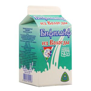 Биопродукт кисломолочный Бифилайф 2,5% Из Вологды 470г БЗМЖ