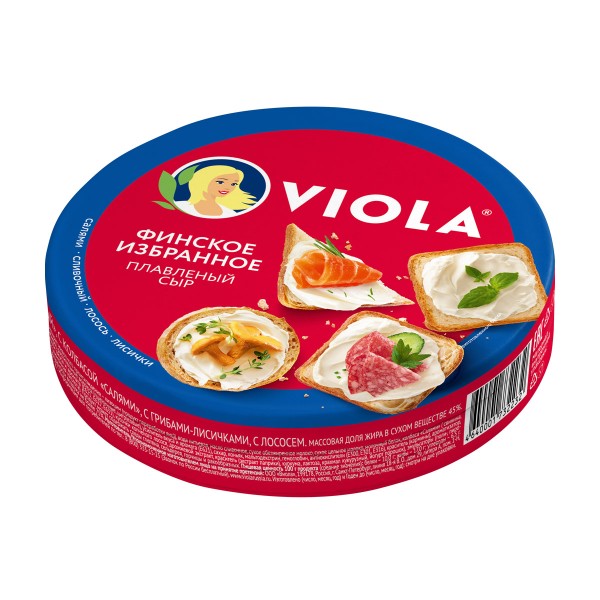 Сыр плавленый Viola 50% 130г Ассорти финское избранное БЗМЖ