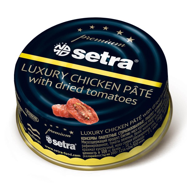 Паштет куриный с вялеными томатами Setra 100г