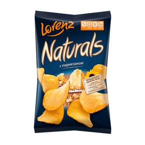 Чипсы картофельные Naturals Lorenz 100г с пармезаном