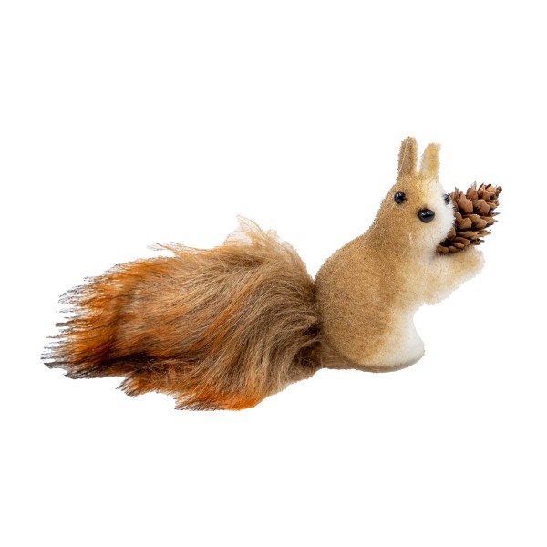 Подвеска новогодняя Белочка с шишкой 7см