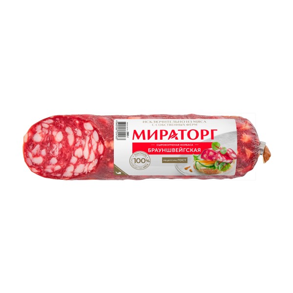 Колбаса сырокопченая Брауншвейгская Мираторг 300г