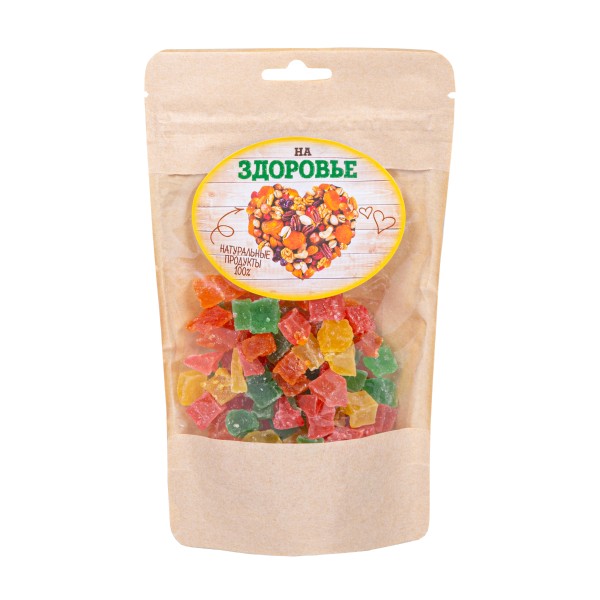 Фрукты сушеные На здоровье Ананас кубики mix 80г
