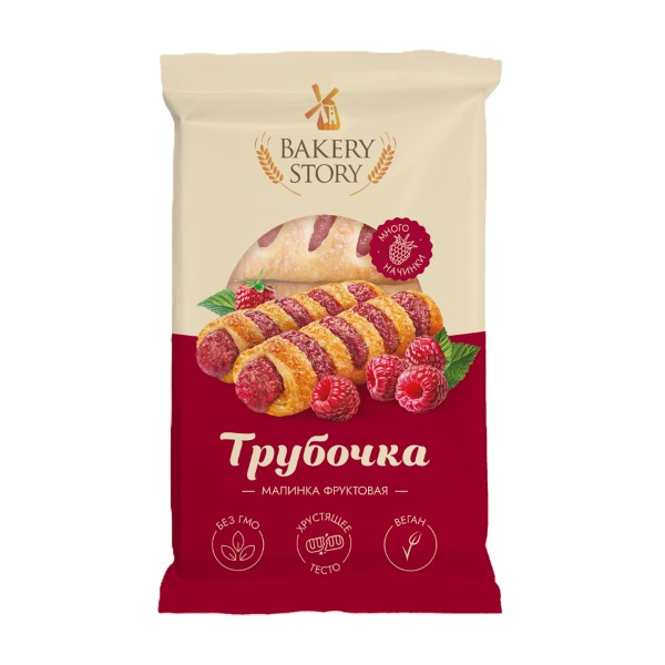 Печенье Трубочка фруктовая с малиной Bakery Story 300г