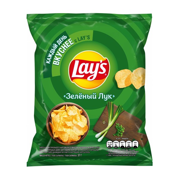 Чипсы Lay's молодой зеленый лук 37г