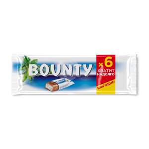 Шоколадный батончик Bounty мультиупаковка 165г