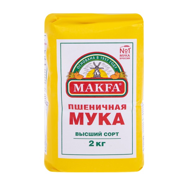 Мука пшеничная высший сорт Makfa 2кг