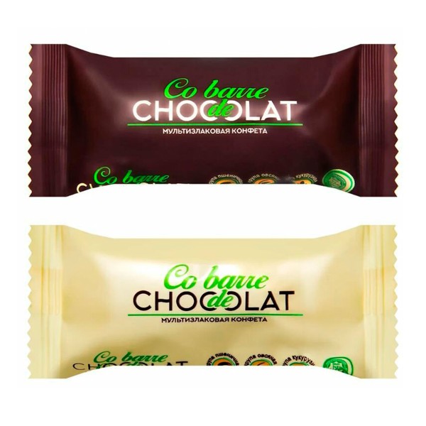 Конфеты Co barre de Chocolat ассорти белая/темная глазурь
