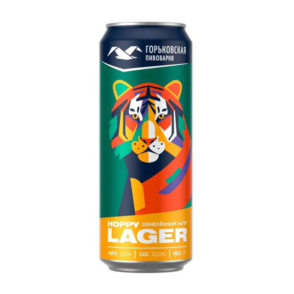 Пиво Горьковская Пивоварня Hoppy Lager 5% 0,45л