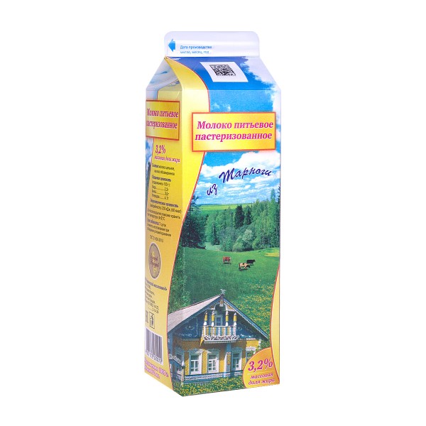 Молоко пастеризованное 3,2% Из Тарноги 970мл БЗМЖ