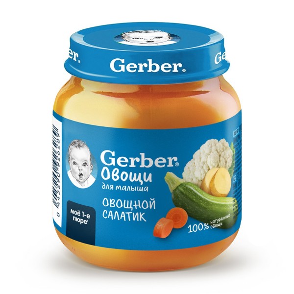 Пюре детское Gerber 125г овощной салат