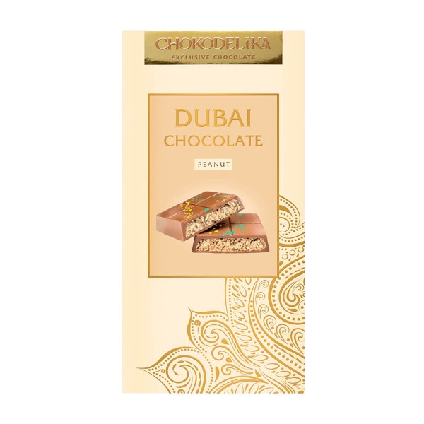 Шоколад молочный Dubai Peanut с арахисом Chokodelika 180г