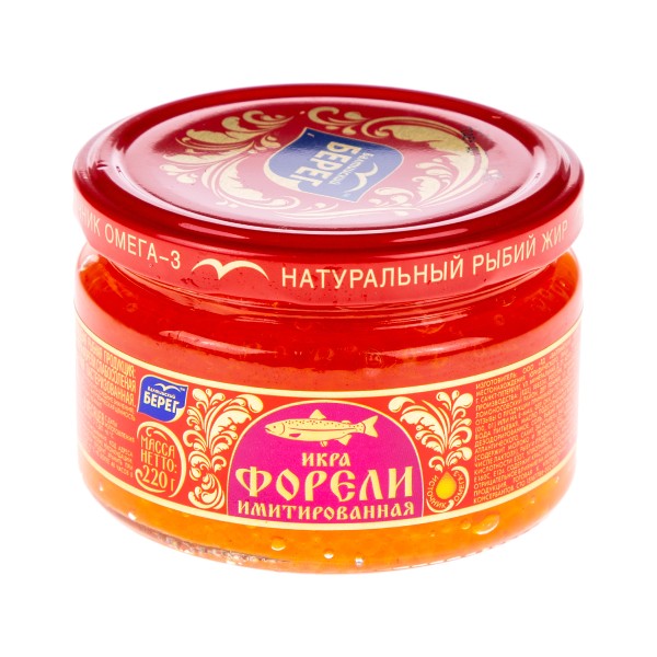 Икра красная лососевая имитированная Балтийский берег 220г