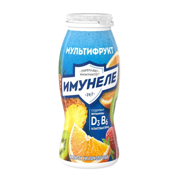 Напиток кисломолочный 1% Имунеле 100г мультифрукт БЗМЖ