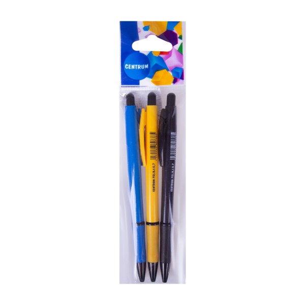 Ручка Prima шариковая синяя 0,7мм 3шт Centrum