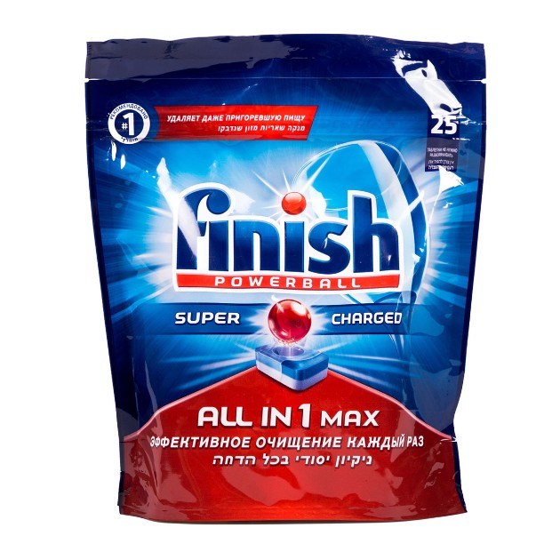Таблетки для посудомоечных машин Finish Powerball All in 1 Max 25шт