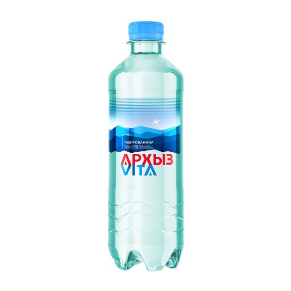Вода питьевая минеральная Архыз Vita столовая газированная 0,5л