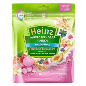Каша многозерновая с 1 года Heinz 200гр фруктово-йогуртная малина,черника