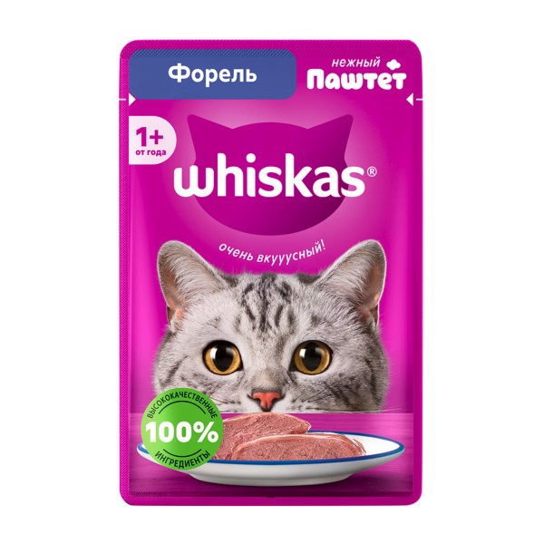 Корм для кошек Whiskas 75г паштет форель