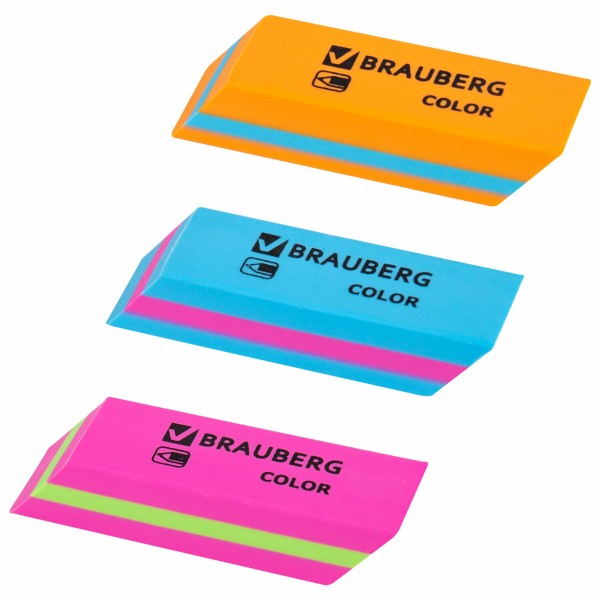 Ластик Color 55х15х13мм Brauberg