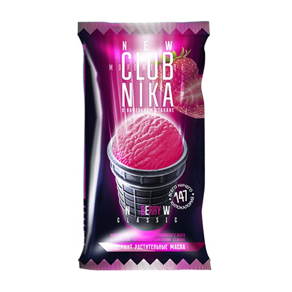 Мороженое стаканчик Clubnika с ароматом клубники Фабрика грез 70г