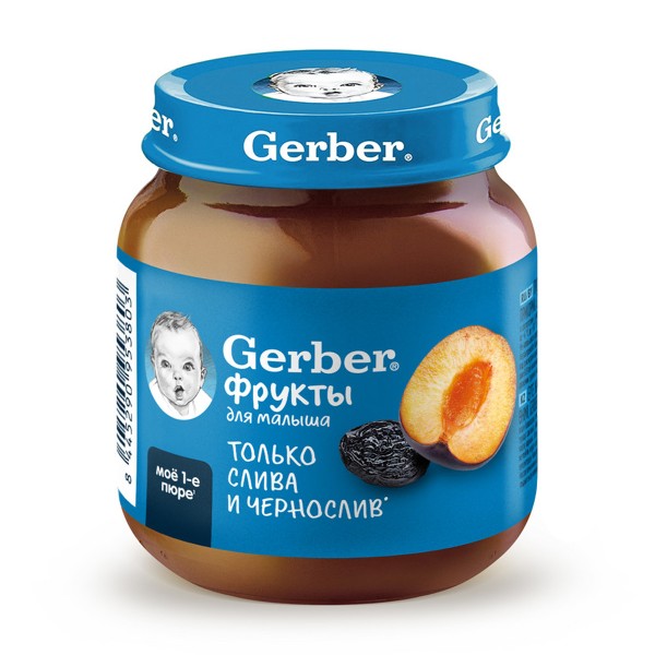 Пюре детское Gerber 125г слива и чернослив