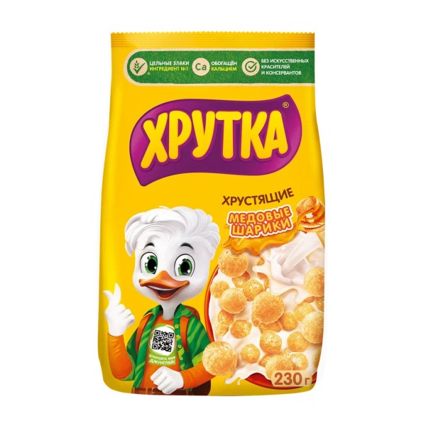 Сухой завтрак Шарики мультизлаковые медовые Хрутка Nestle 230г