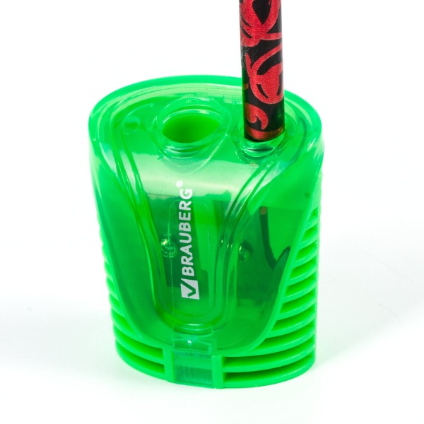 Точилка Diamond Dual 2 отверстия с контейнером Brauberg