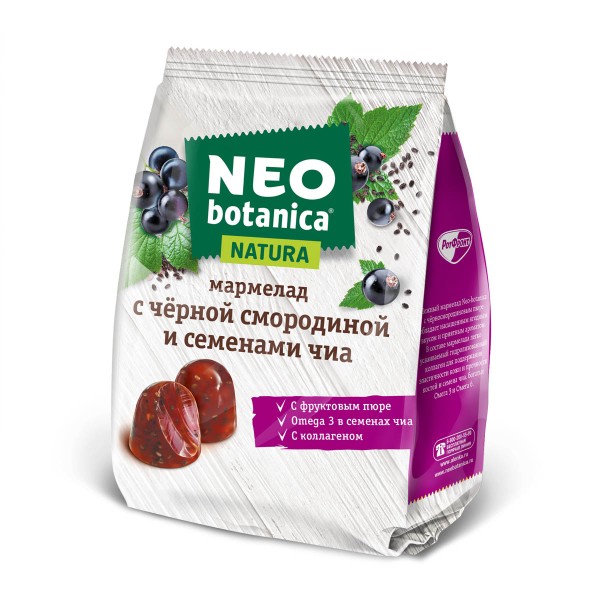 Мармелад Neo-Botanica Natura со вкусом черной смородины и семенами чиа 200г