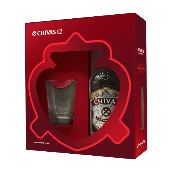Виски Chivas Regal 12лет 40% 0,75л +стакан