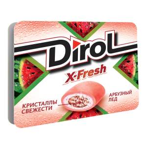 Жевательная резинка X-Fresh Dirol 16гр арбузный лед