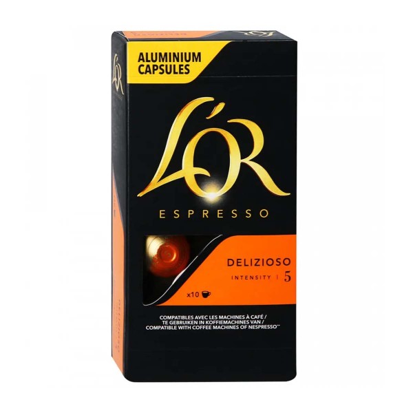 Кофе молотый жареный L’OR Espresso 10 капсул*5гр delizioso