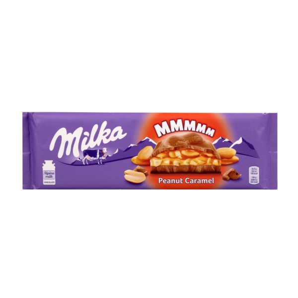 Шоколад молочный Milka Peanut caramel 276г