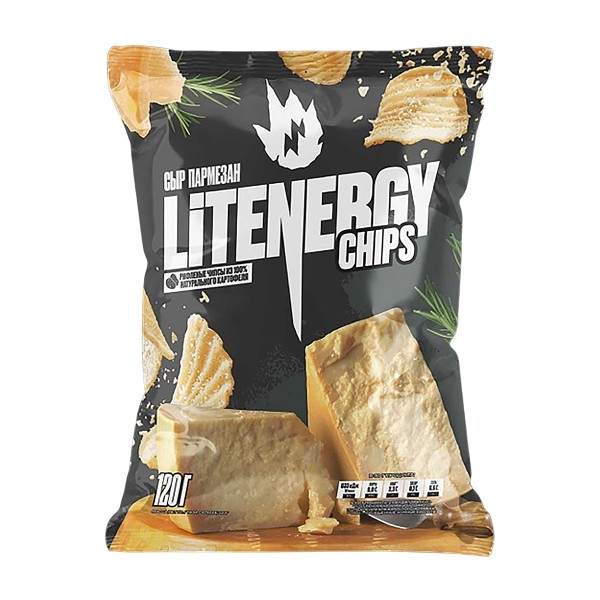 Чипсы Lit Energy рифленые со вкусом сыра Пармезан 120г