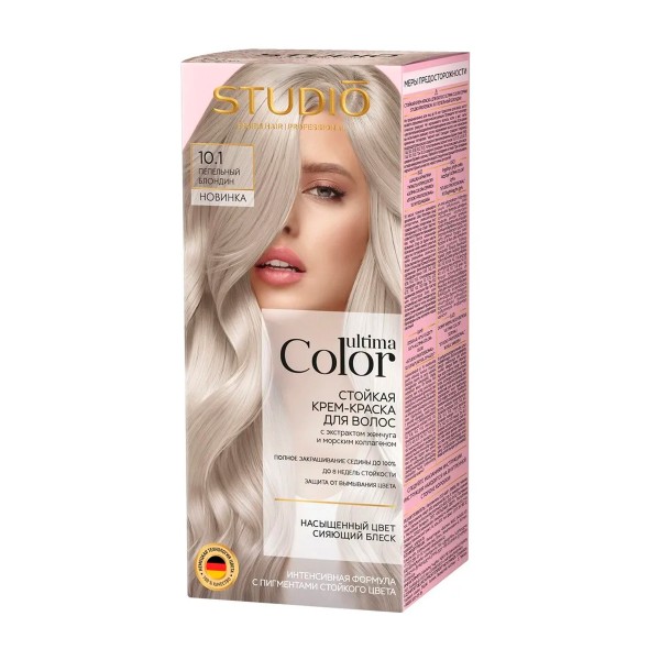 Крем-краска для волос Studio Professional Ultima Color 10.1 пепельный блондин