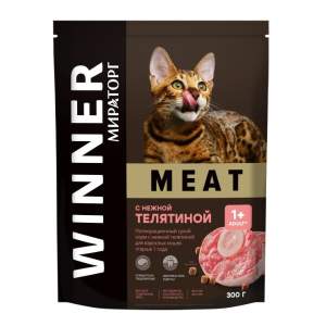 Корм для кошек старше 1 года Winner Meat 300г с нежной телятиной