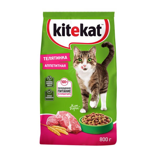 Корм для кошек Kitekat 800г телятинка аппетитная