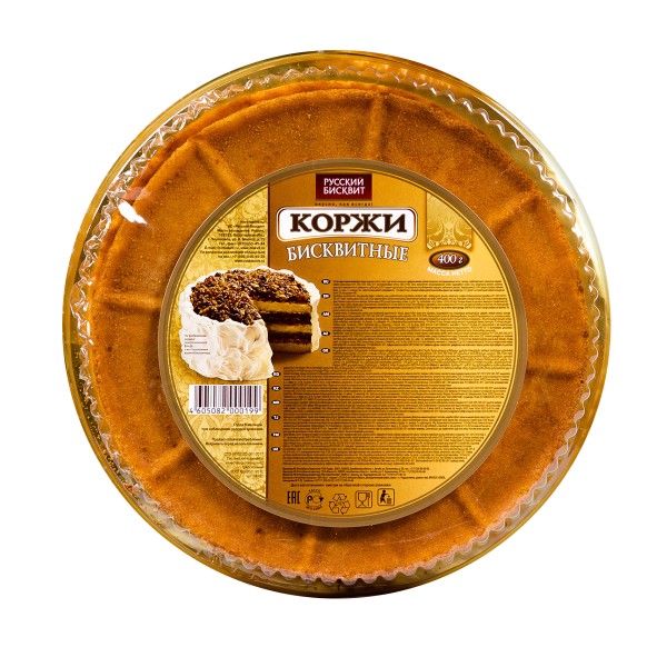 Коржи бисквитные для торта 400г Русский бисквит