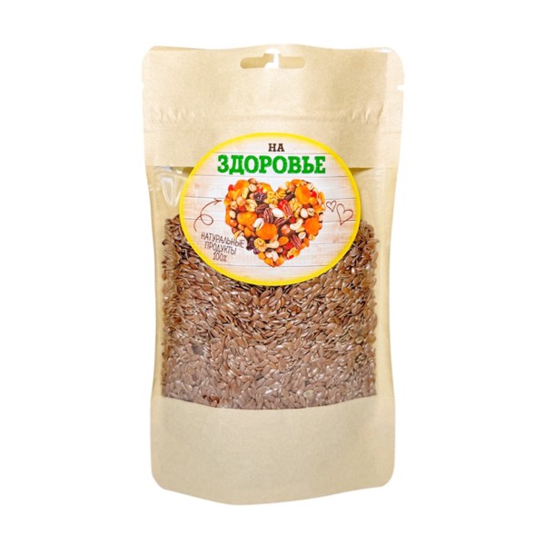 Семена льна На здоровье темный 100г