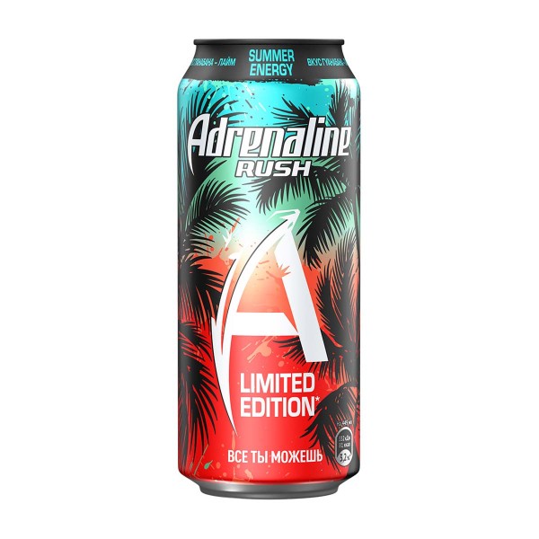 Энергетической напиток Adrenaline Rush Гуанабана-лайм 0,449л