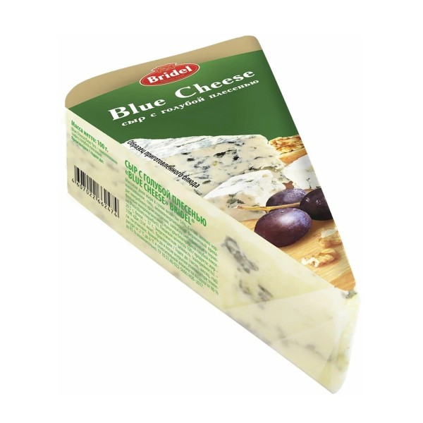 Сыр мягкий Blue Cheese 54% Bridel 100г с голубой плесенью БЗМЖ