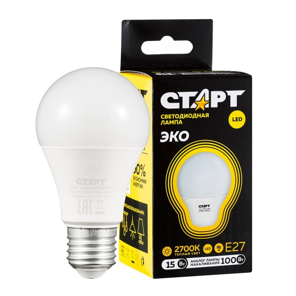 Лампа светодиодная Старт LED GLS 15w-30 цоколь E27