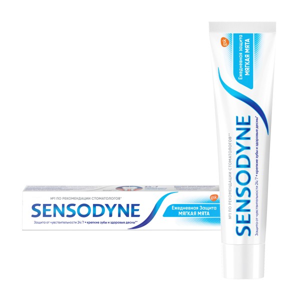 Паста зубная Sensodyne Ежедневная защита мягкая мята 65г