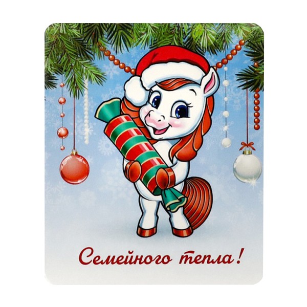 Магнит Новогодние лошадки 65,5х77мм Miland