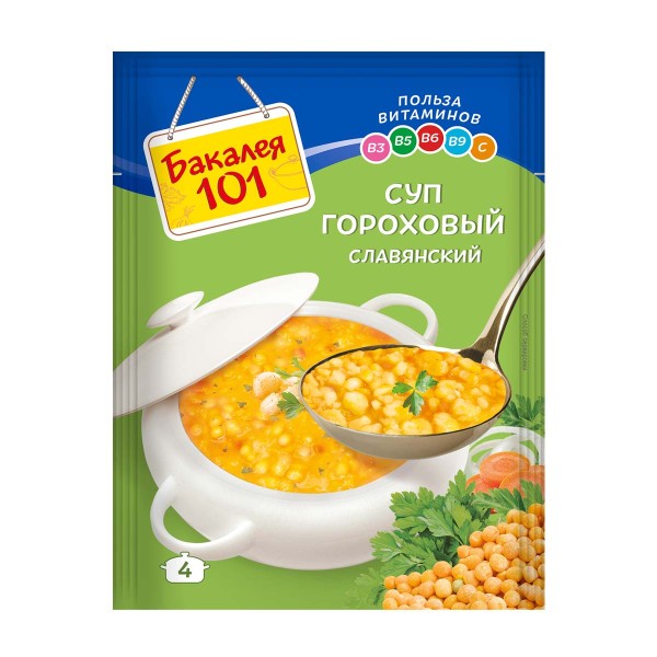 Суп Бакалея 101 гороховый Славянский 65г Русский Продукт