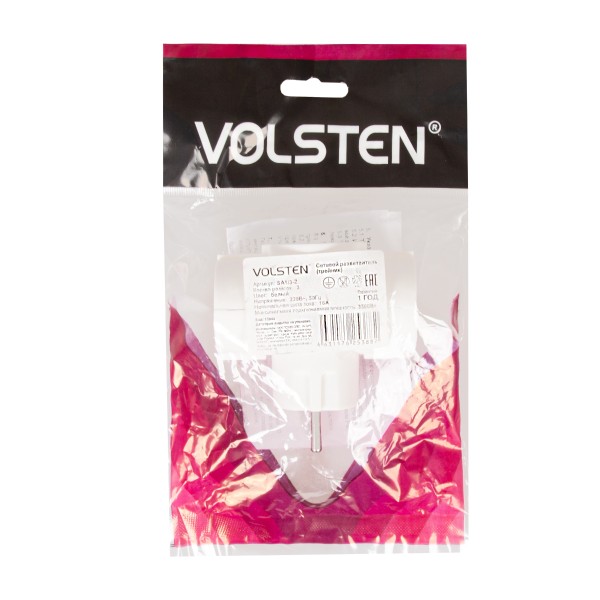 Тройник SA 1/3-Z белый с заземлением Volsten