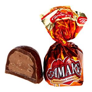 Конфеты шоколадные Amare Победа вареная сгущенка и карамельная крошка