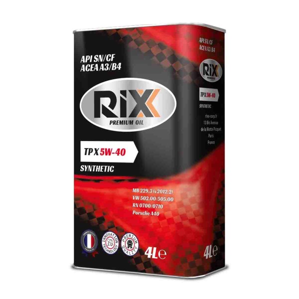 Масло моторное Rixx TP X 5W-40 SN/CF 4л