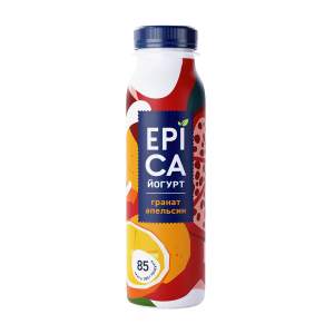 Йогурт питьевой  Epica с гранатом и апельсином 2,5% 260г БЗМЖ