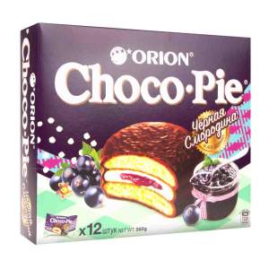 Печенье Orion Choco Pie Черная смородина 12штХ30гр